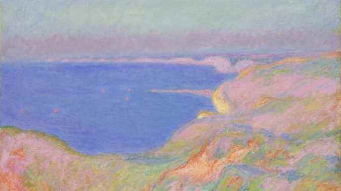 A painting by Claude Monet representing the cliffs of Dieppe at sunset goes on sale this Wednesday