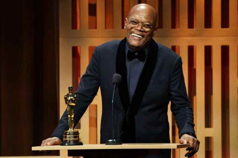 Actor Samuel L. Jackson receives an honorary Oscar