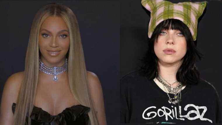 Beyoncé and Billie Eilish will perform on stage Sunday night