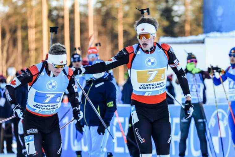 Biathlon |  The Canadian relay eighth at the resumption of activities