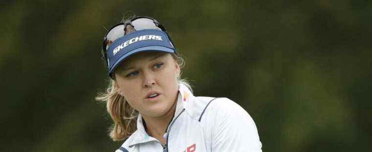 Brooke M. Henderson four shots off the lead