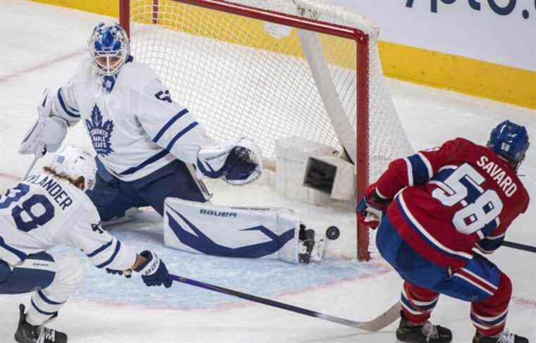 Byron scores late in the third period and the Canadiens defeat the Maple Leafs 4-2