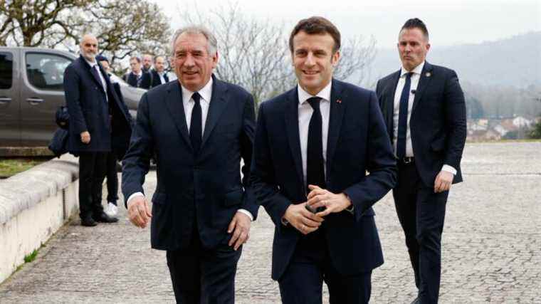 Emmanuel Macron exchanges with citizens in Pau, the day after the presentation of his program