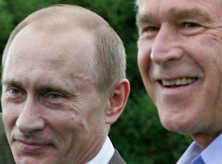 Exceptional images of Vladimir Putin dancing with… George W. Bush