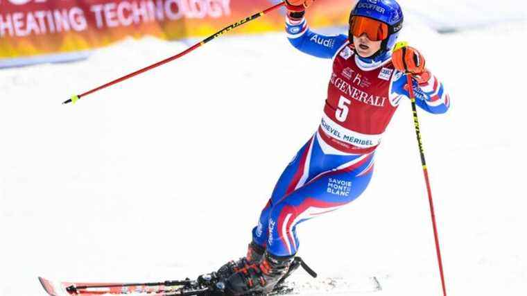 Frenchwoman Tessa Worley wins the small giant slalom globe