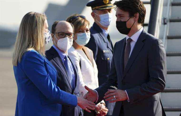 Justin Trudeau in the European Parliament before meetings with NATO and the G7