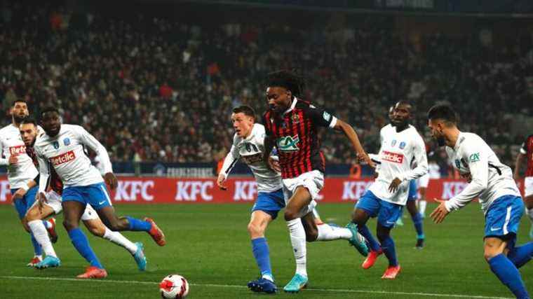 OGC Nice in the final of the Coupe de France after their victory over Versailles