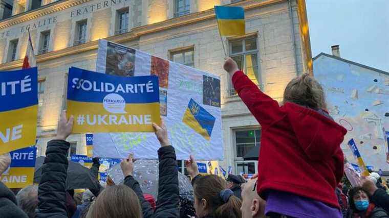 Périgourdins gather in Périgueux in support of Ukraine