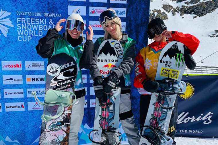 Snowboarding |  Laurie Blouin silver medalist at the end of the season