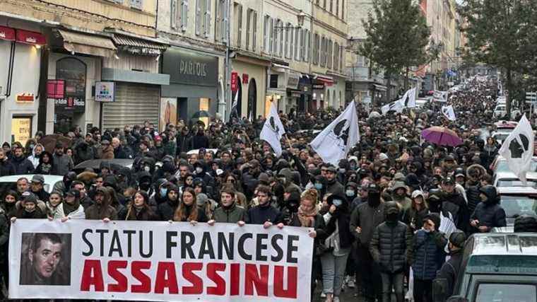 Support for Yvan Colonna, several thousand people in the streets of Bastia