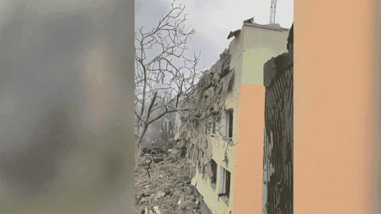 a bombed maternity hospital in Mariupol