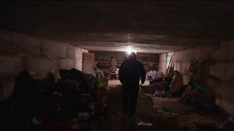 a night with residents of Mykolaiv holed up in shelters to protect themselves from the bombardments