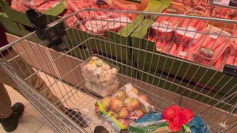 in Normandy, customers worried about filling their carts