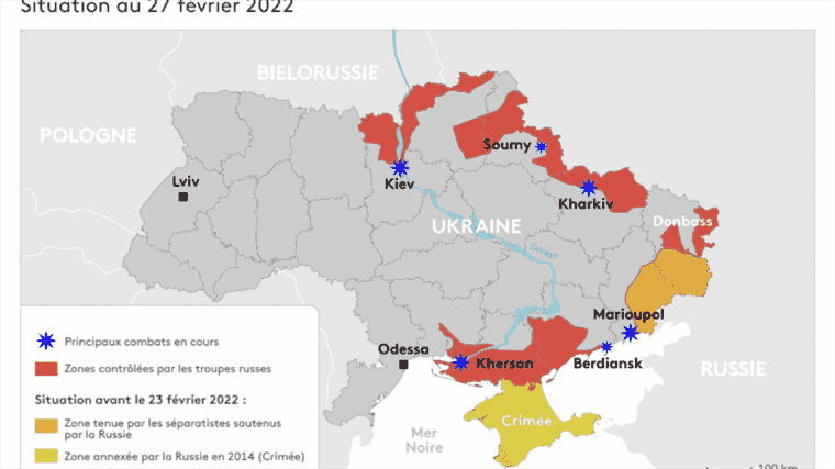 our map of the evolution of the conflict