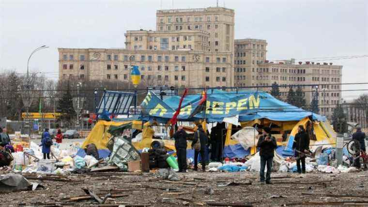 under fire from Kharkiv