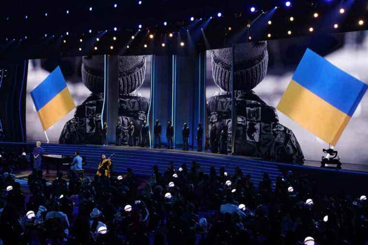 64th Annual Grammy Awards |  Ukrainian president asks for help for his country during a speech