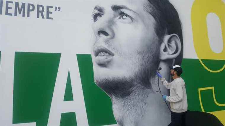 A fresco in tribute to footballer Emiliano Sala soon to be inaugurated in Carquefou