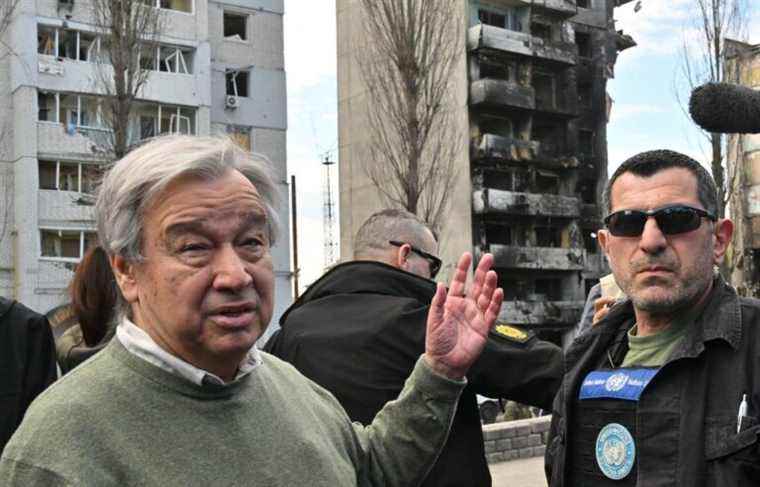 “A war in the 21st century is nonsense”, says António Guterres on visit to Ukraine