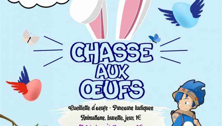 An egg hunt organized by the Secours populaire