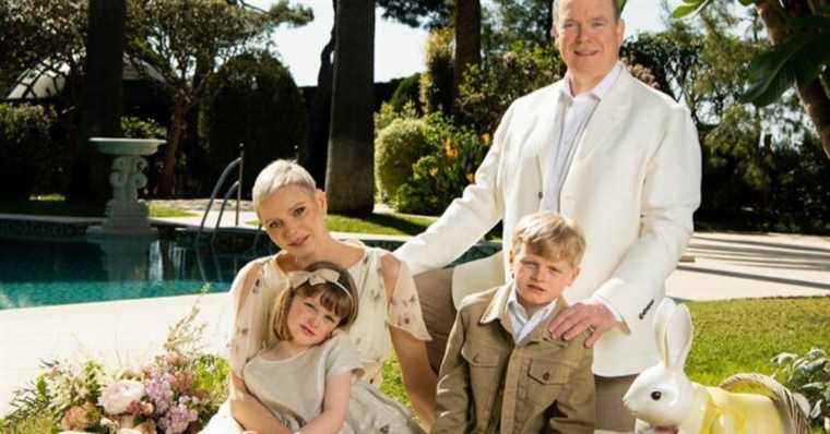 Charlene of Monaco finally reappears!  Family photos with Albert and the twins for Easter