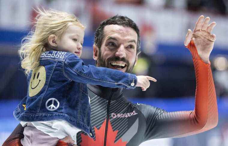 Charles Hamelin bids farewell by saying thank you