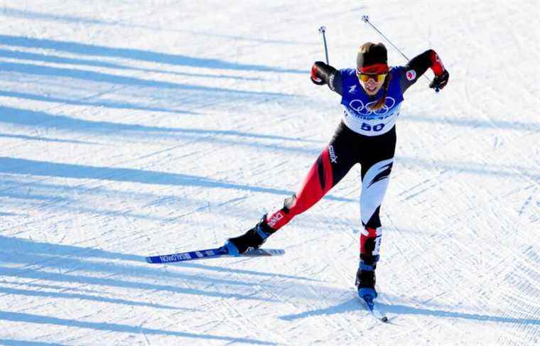 Cross-country skier Cendrine Browne leaves competition at the top