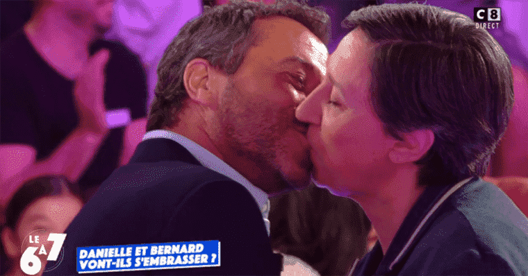 Danielle Moreau and Bernard Montiel kiss in TPMP, Cyril Hanouna speechless