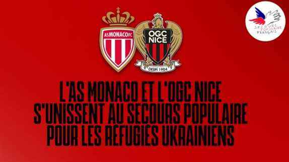 Derby OGC Nice – AS Monaco: jerseys sold in an auction for Ukrainian refugees