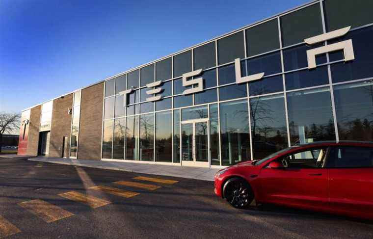 Electric cars in shopping malls