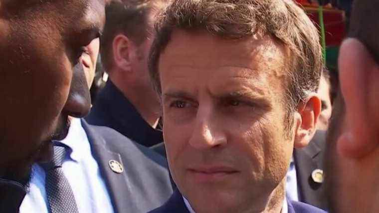 Emmanuel Macron in Cergy for his first trip since his re-election