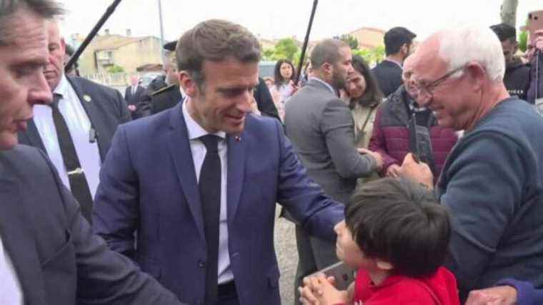 Emmanuel Macron on the move in the Hautes-Pyrénées