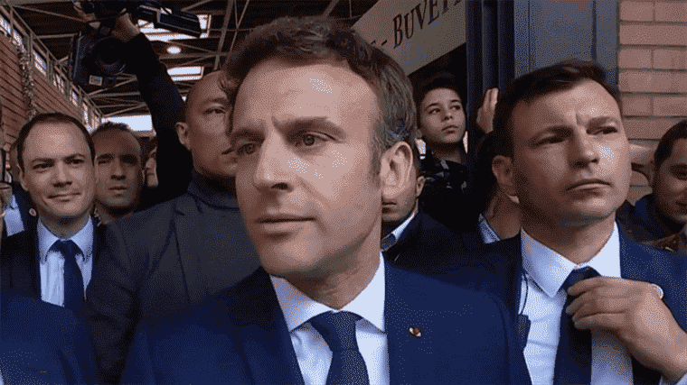 Emmanuel Macron visiting Cergy for his first outing after re-election