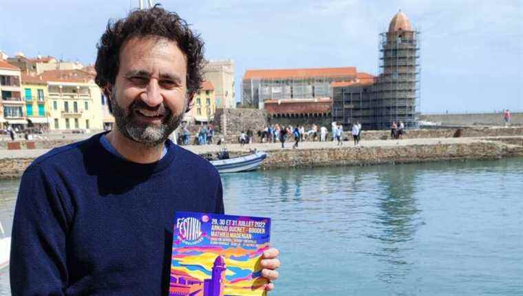 F’ESTIVAL – Mathieu Madénian in Collioure, playing in front of the bell tower is magical!