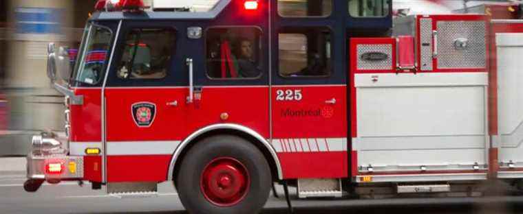 Fire in a restaurant in downtown Montreal