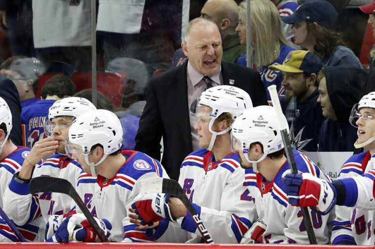 Gerard Gallant in the playoffs in his first season with the Rangers