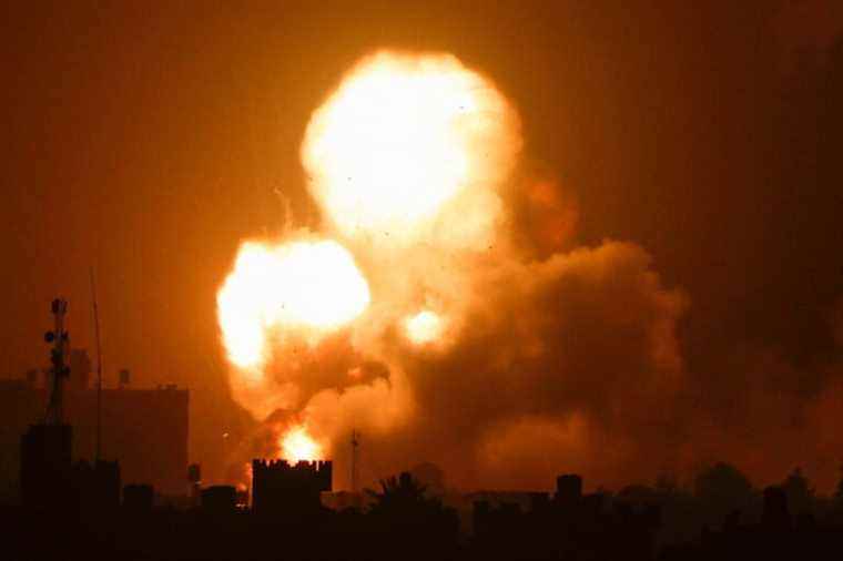 Israeli strikes on the Gaza Strip after rocket fire into Israel