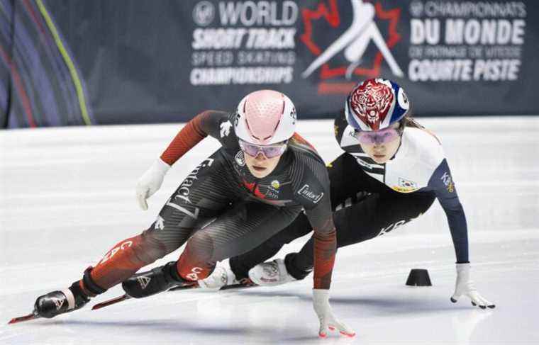 Kim Boutin wins two silver medals at the Short Track Worlds