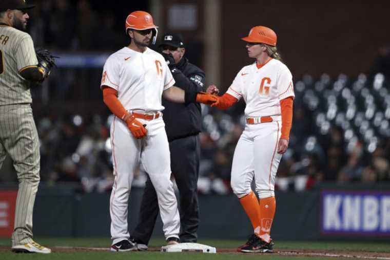 MLB |  Alyssa Nakken, first woman to coach on the court