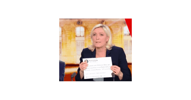 Marine Le Pen ridiculed on the Web: this tweet on A4 sheet widely mocked and diverted…