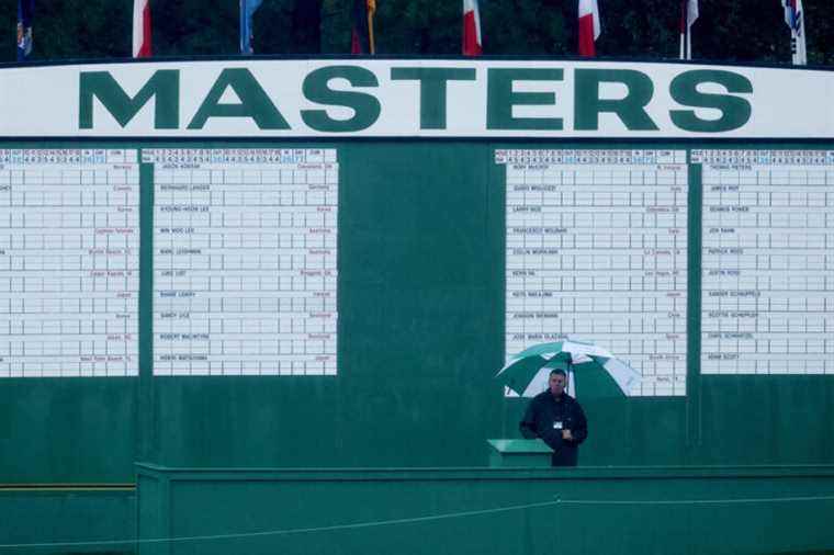 Masters Tournament |  Rain delays the start of the first round