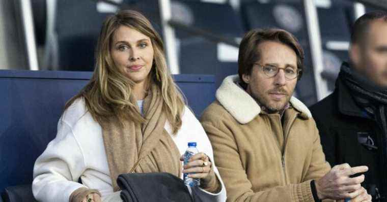 Ophélie Meunier and her husband Mathieu Vergne: under high protection at the Park, to attend the Mbappé show