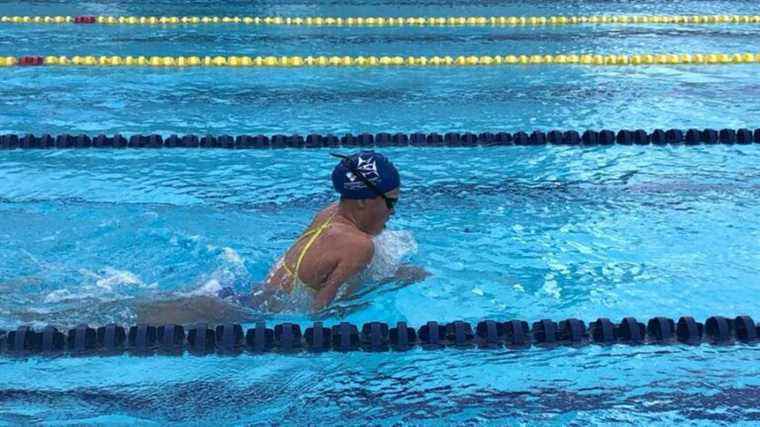 Tania, a 13-year-old Ukrainian refugee, now trains at Stade Lavallois Natation