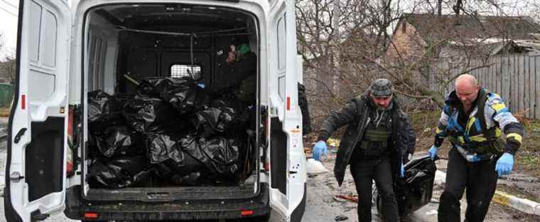 The bodies of 410 civilians found in the recently liberated territories near Kyiv