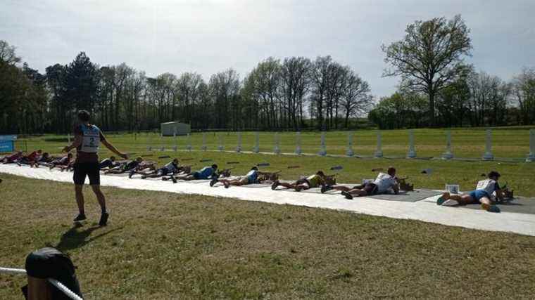 The first grass biathlon competition in the west of France organized in Mansigné