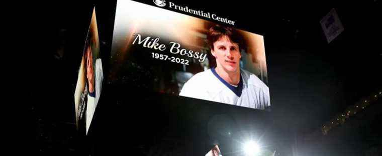 The flag at half mast for Mike Bossy