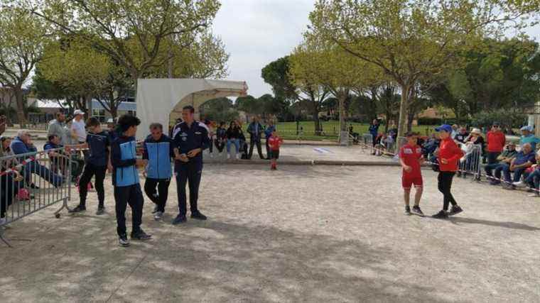 The six-time petanque world champion Dylan Rocher at the Boulodrome des Angles (Gard)