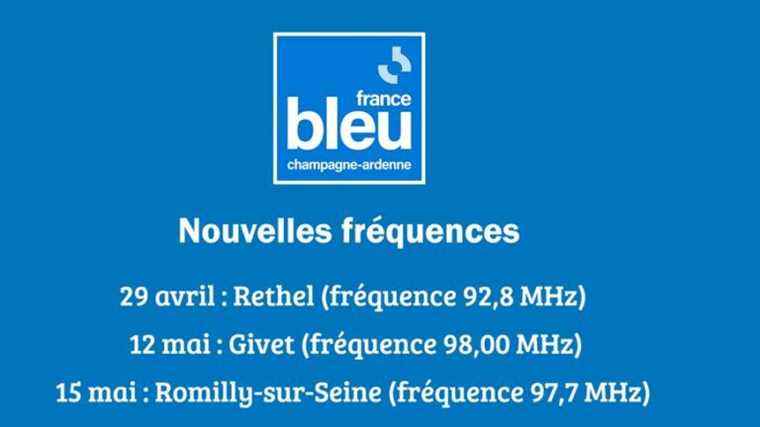 Three new frequencies to listen to France Bleu Champagne-Ardenne