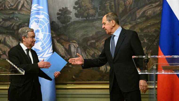 UN chief visits Moscow calls for investigation of ‘possible war crimes’