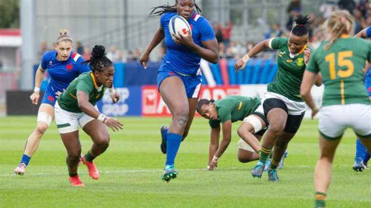 as powerful as it is tireless, Madoussou Fall pulls Les Bleues to their first victory in the Six Nations Tournament