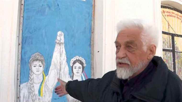 at 84, he denounces the conflict in painting